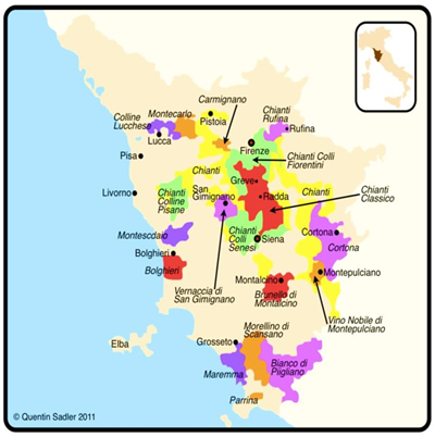 Tuscana map